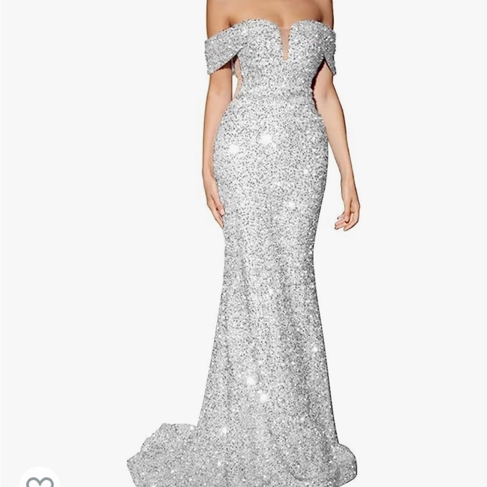 White sequins dress